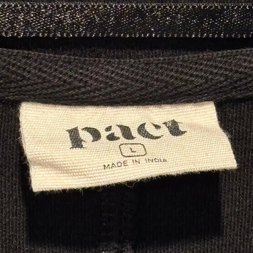 Pact Black Organic Cotton One Button Airplane Blazer - size Large